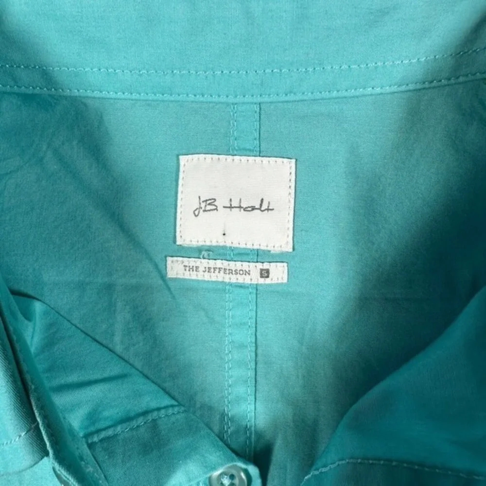J.B. Holt The Jefferson Button‎ Down Shirt Mens Small S Aqua Green Long Sleeve
